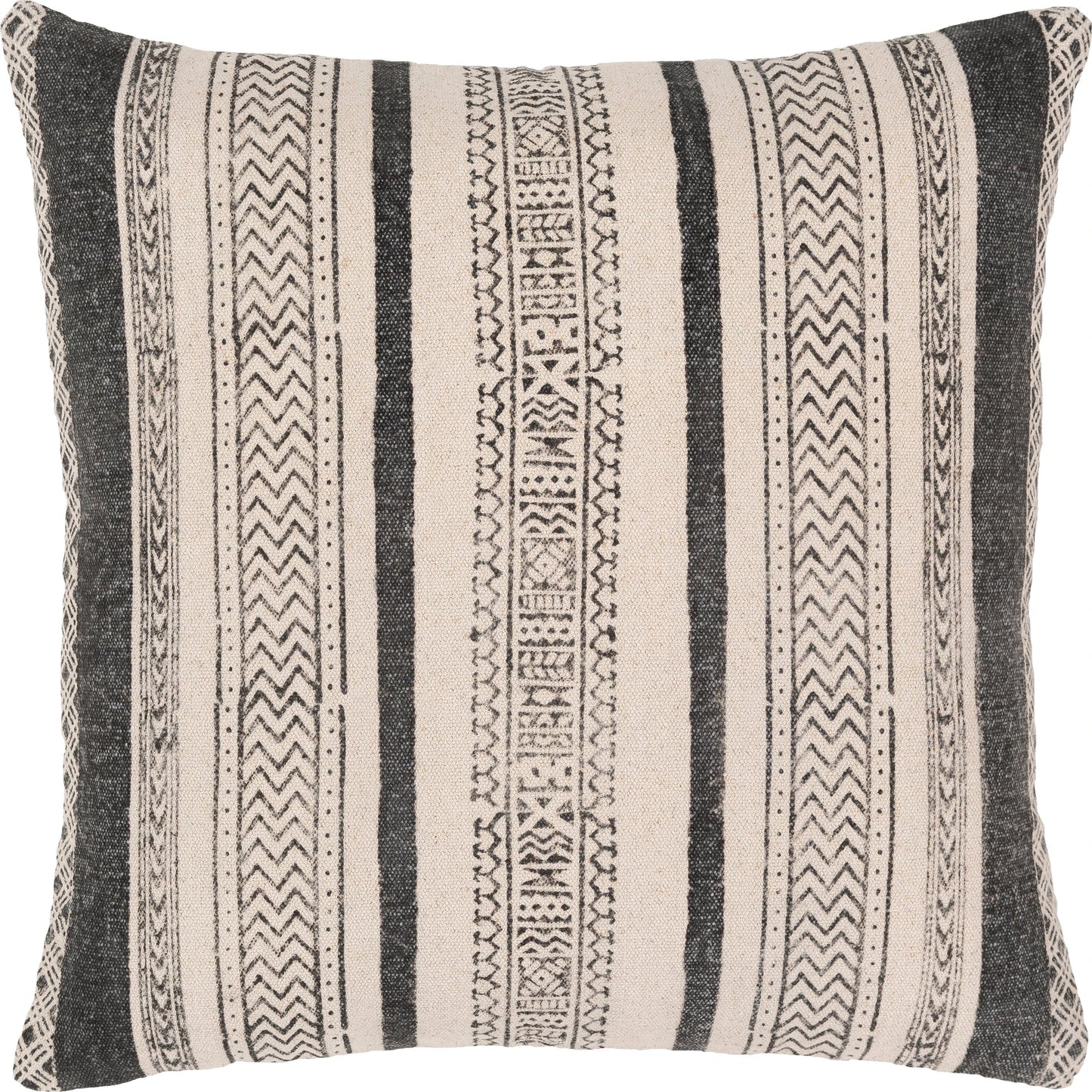001 S-347878,S-347879 | Primary Silo | Lola Pillow - 14082 by Livabliss in black, cream. Made from 100% cotton in a eclectic & global style.