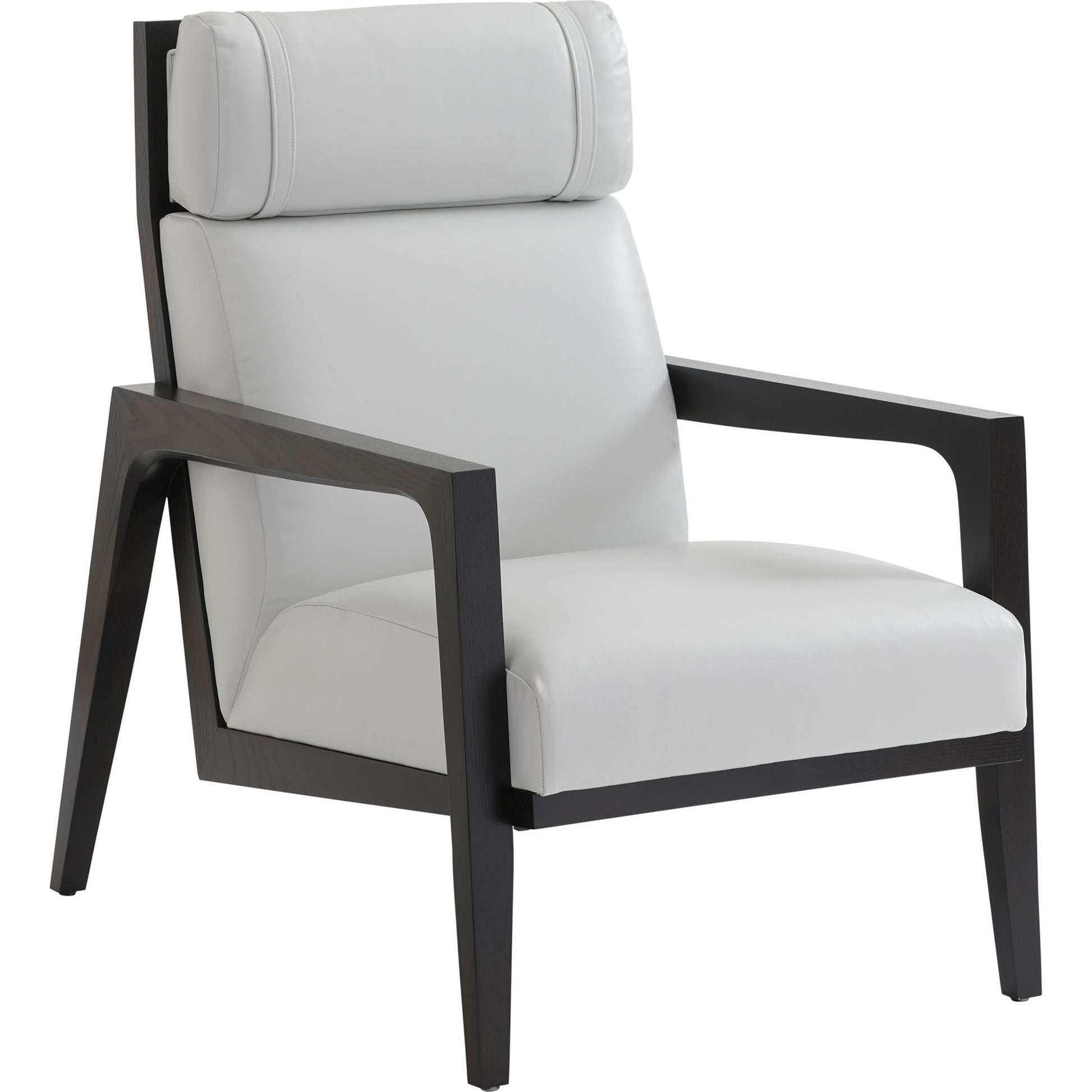 Covina Leather Chair by Tommy Bahama Home in charcoal. Made from unique in a transitional style.