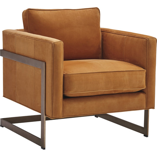 001 SI-1770813 | Additional Silo | Winthrop Leather Chair by Lexington in butterscotch and leather. Made from unique in a modern style.