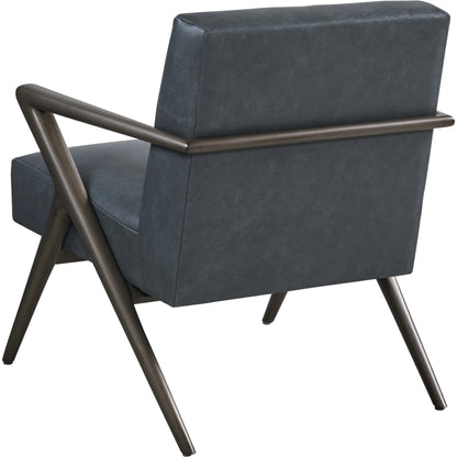 Tanzania Leather Chair by Lexington in misty gray. Made from unique in a modern style.