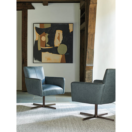 Brooks Leather Swivel Chair by Lexington. Made from unique in a modern style.