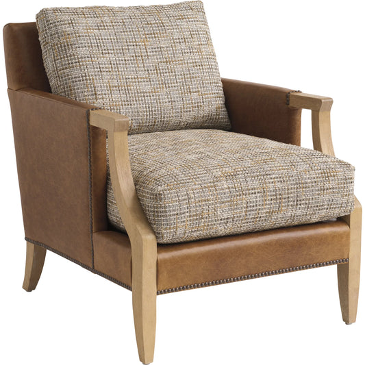 Treadwell Leather Chair by Barclay Butera in tan. Made from unique in a unique style.