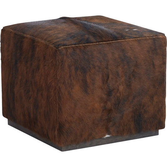 Colby Leather Ottoman by Lexington. Made from hide on hair leather in a transitional style.