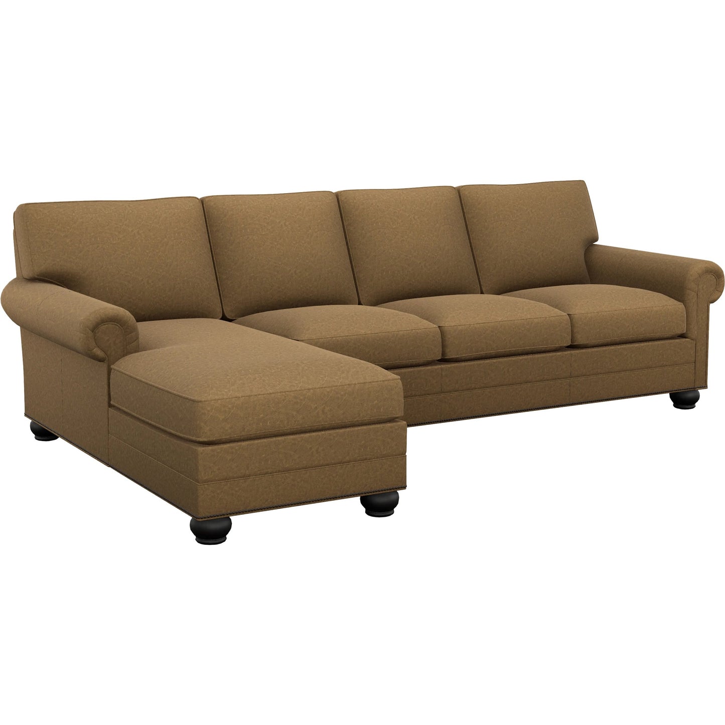001 SI-2540588 | Primary Silo | Braxton Leather Sectional by Lexington in brown and brown. Made from oak, leather in a unique style.