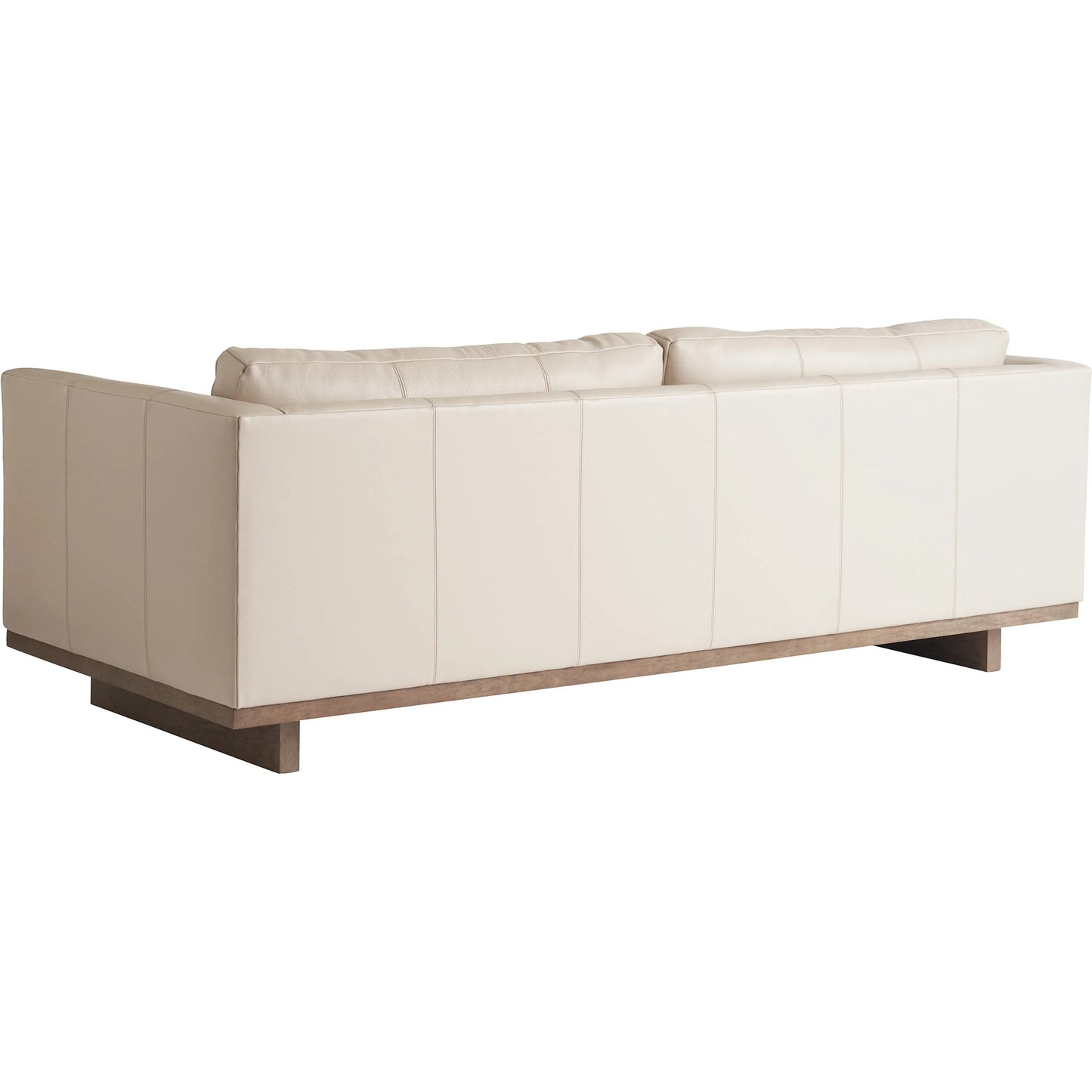 002 SI-2540642 | Additional Silo | Brixton Leather Sofa by Tommy Bahama Home in white, ivory and brown. Made from white oak, leather in a unique style.