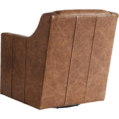 Barrier Leather Swivel Chair by Lexington. Made from unique in a transitional style.