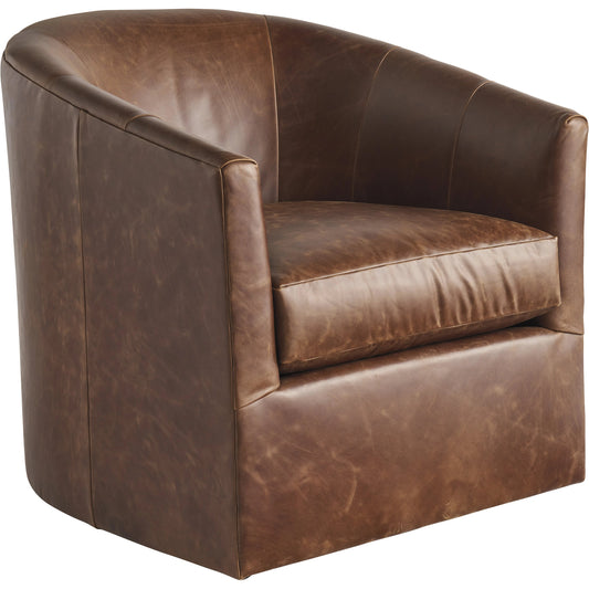 Candice Leather Swivel Chair by Tommy Bahama Home. Made from unique in a transitional style.