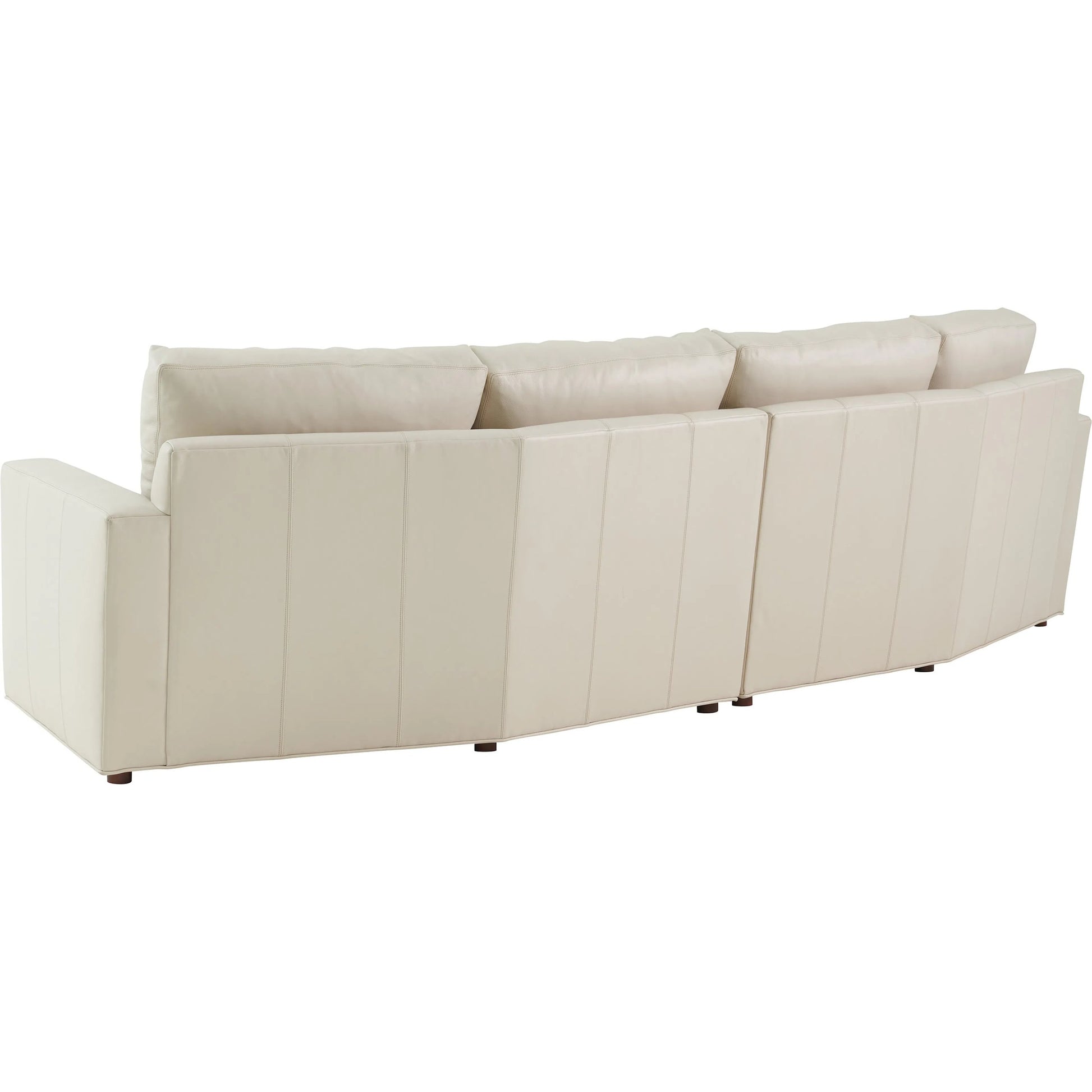 Ashbury Ivory Leather Sectional by Lexington in white, ivory and leather. Made from walnut, fabric in a unique style.