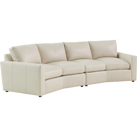 000 SI-2540581 | Primary Silo | Ashbury Ivory Leather Sectional by Lexington in white, ivory and leather. Made from walnut, fabric in a unique style.