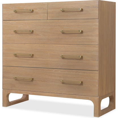 Banyon Bay Five Drawer Dresser by Hooker Furniture in light wood. Made from unique in a transitional style.