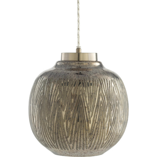 Allie Ceiling Light - 24774 by Surya in medium grey, grey and hand finishedpolished. Made from glass, metal, plastic in a transitional style.