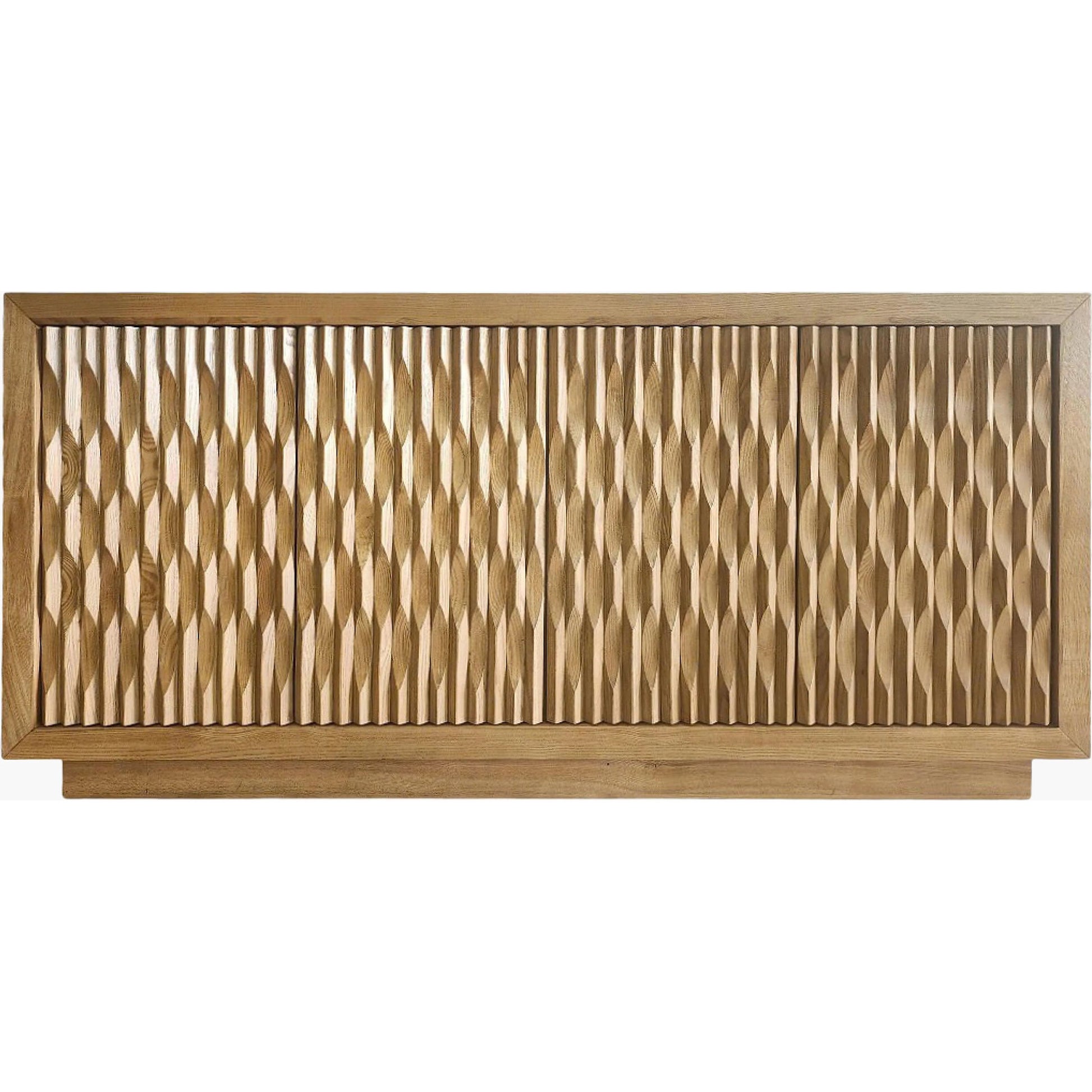Lulea Sideboard by Surya in beige. Made from ash wood veneer in a transitional style.