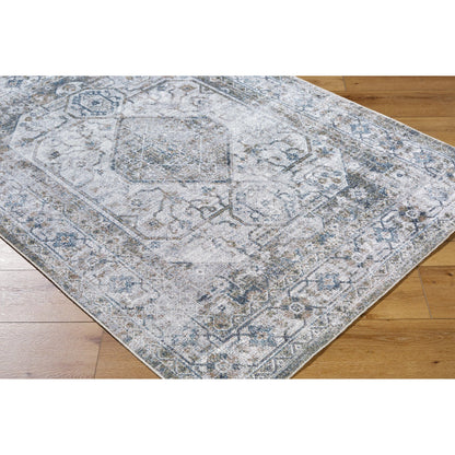 Lillian Rug - 532408 by Livabliss in charcoal, ivory, brown, dark blue, olive, dark green. Made from polyester in a unique style.