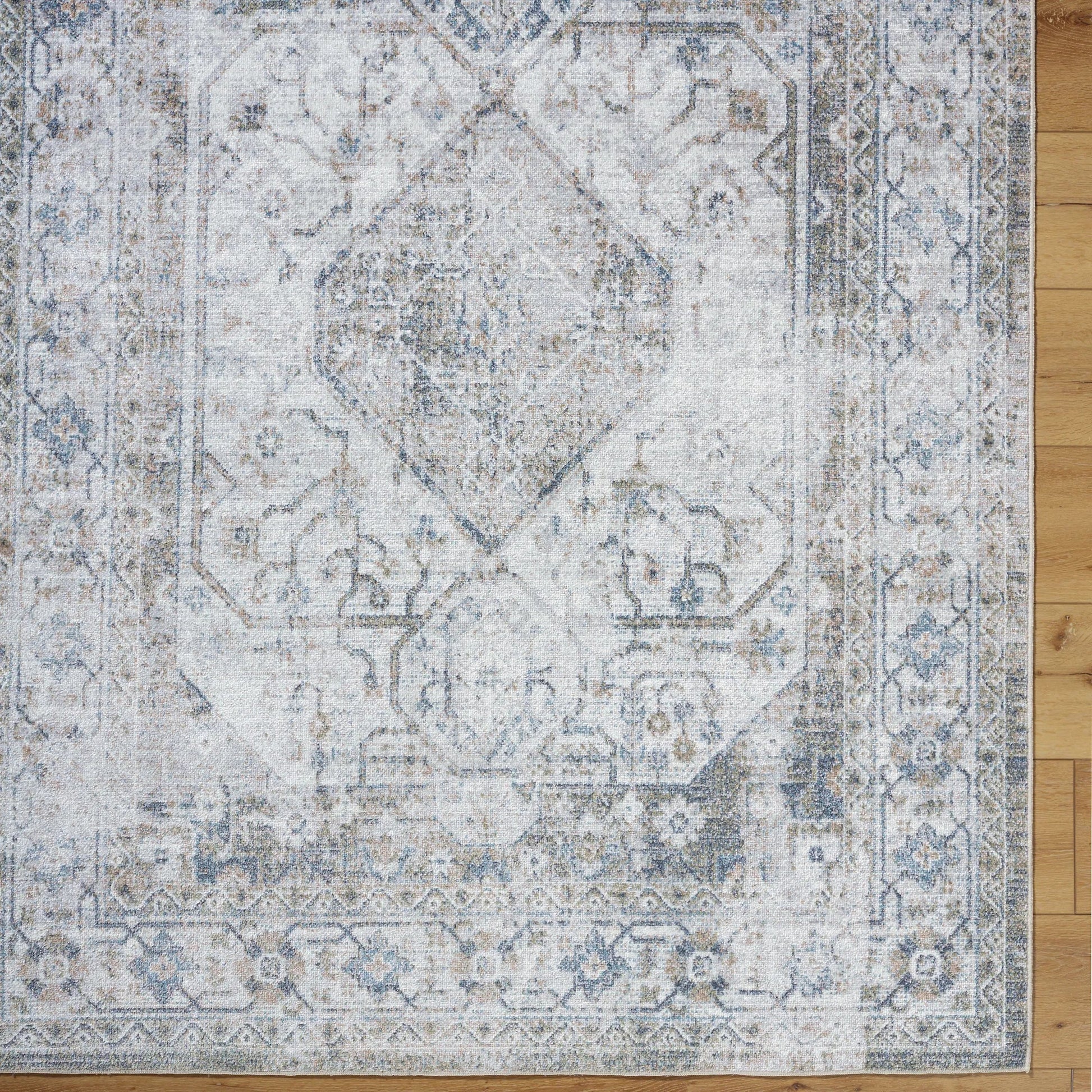 Lillian Rug - 532408 by Livabliss in light silver, silver, metallic - silver. Made from polyester in a unique style.