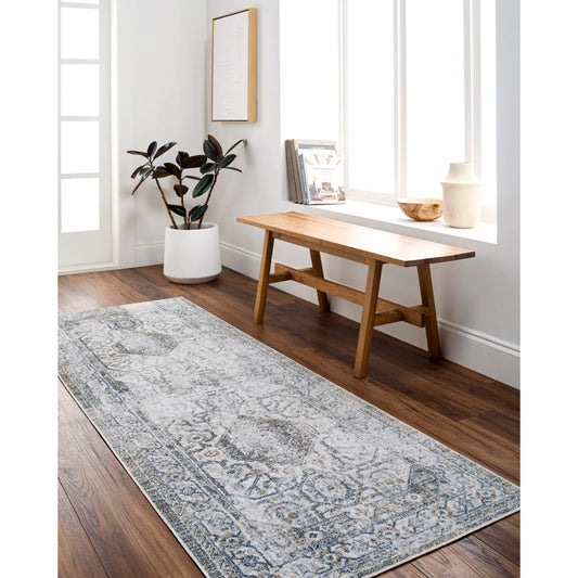 Lillian Rug - 532408 by Livabliss in light silver, silver, metallic - silver. Made from polyester in a unique style.