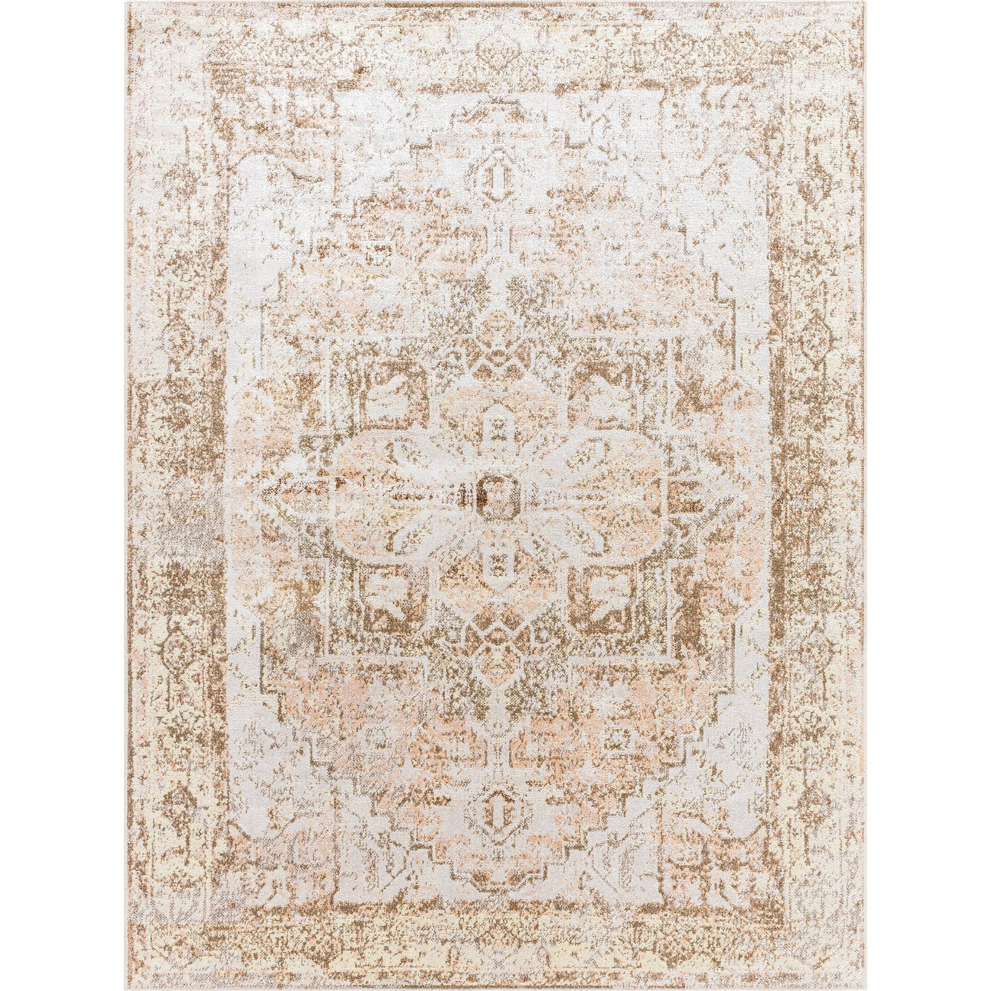 Lillian Rug - 33865 by Livabliss in light silver, ash, warm grey, pearl, prairie dust, beige. Made from polyester in a unique style.