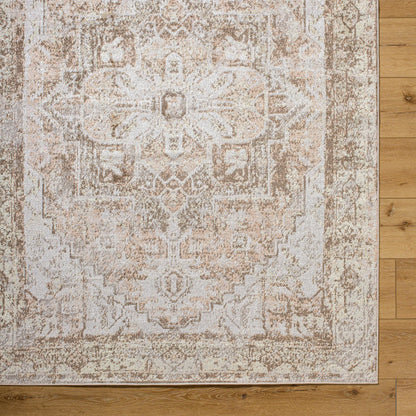 Lillian Rug - 33865 by Livabliss in light silver, ash, warm grey, pearl, prairie dust, beige. Made from polyester in a unique style.