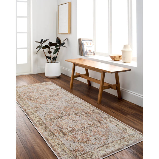 Lillian Rug - 33865 by Livabliss in light silver, ash, warm grey, pearl, prairie dust, beige. Made from polyester in a unique style.