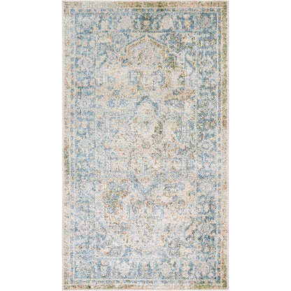 Lillian LLL-2365 Rug by Livabliss in dark green, light brown, dark blue, olive. Made from polyester in a unique style.