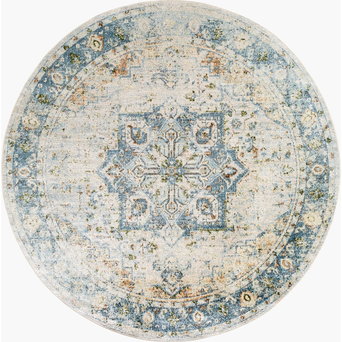 003 SI-2167347 | Primary Silo | Lillian LLL-2369 Rug by Livabliss in dark green, light brown, dark blue, dark brown, brown. Made from polyester in a unique style.