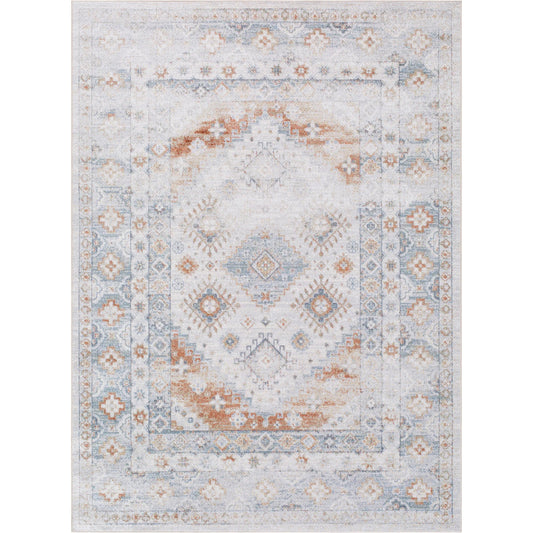 Lillian Rug - 532193 by Livabliss in charcoal, ivory, brown, dark blue, rust, mustard. Made from polyester in a unique style.