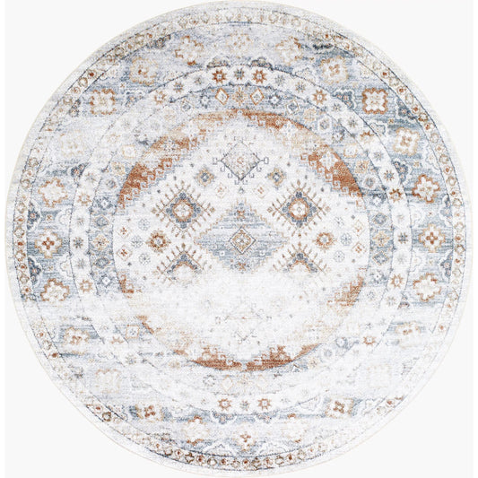 Lillian Rug - 532193 by Livabliss in charcoal, ivory, brown, dark blue, rust, mustard. Made from polyester in a unique style.