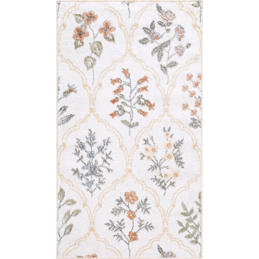 Lillian LLL-2379 Rug by Livabliss in ivory, mustard, olive, black, rust, light brown. Made from polyester in a unique style.