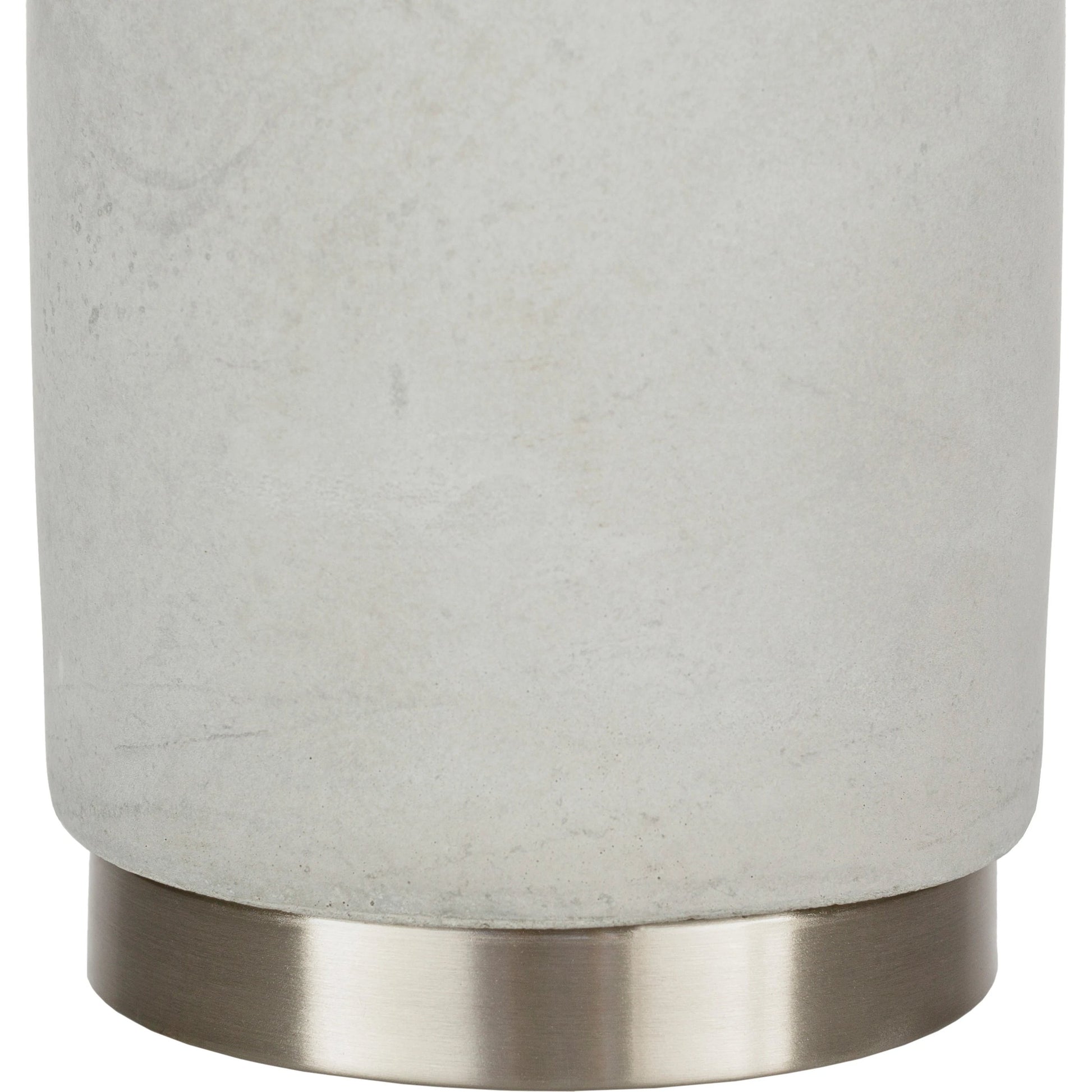 Wells - 22317 by Surya in light gray, translucent, metallic nickel, white and light gray. Made from linen, concrete, metal in a modern style.