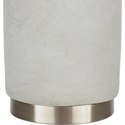 Wells - 22317 by Surya in light gray, translucent, metallic nickel, white and light gray. Made from linen, concrete, metal in a modern style.
