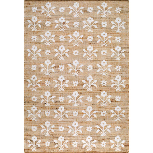 Strawblossom LLSB-2300 Rug by Lauren Liess x Livabliss in beige, ivory, sandstone. Made from jute, wool in a unique style.