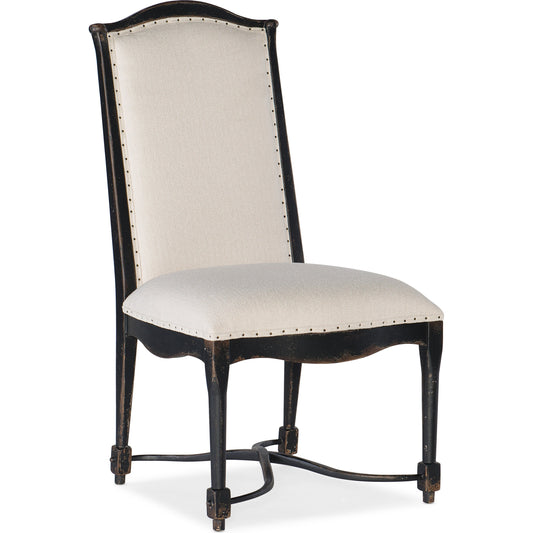 Ciao Bella Upholstered Side Chair (Set of 2) by Hooker Furniture in beige. Made from fabric, nailheads in a traditional style.