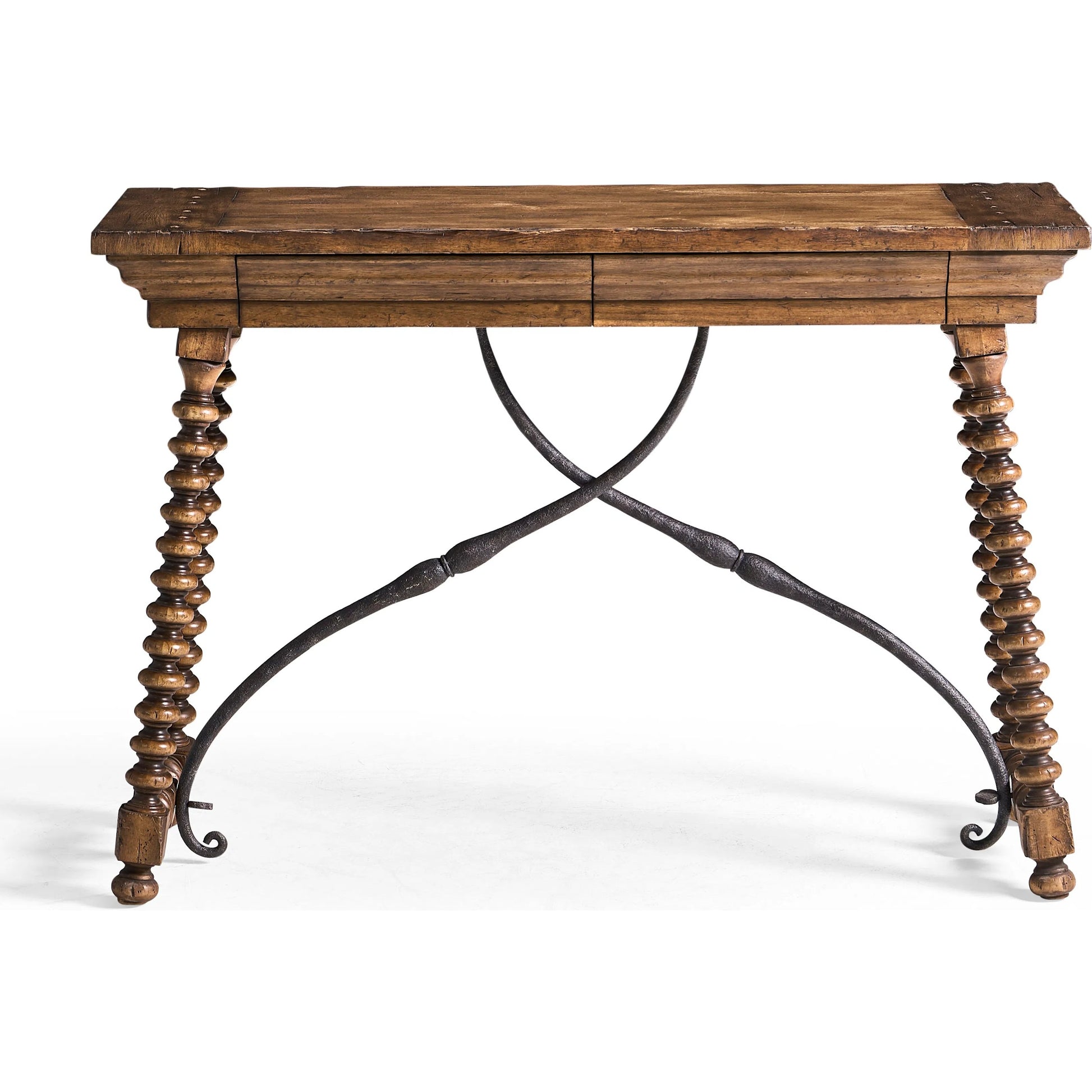 Tamarisk Console Table by Jonathan Charles in medium spain walnut. Made from main acacia in a unique style.