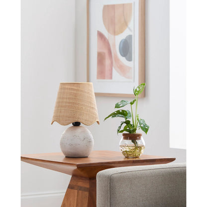 Lomba Accent Table Lamp 556548 by Livabliss in painted. Made from resin, linen, plastic in a rustic style.