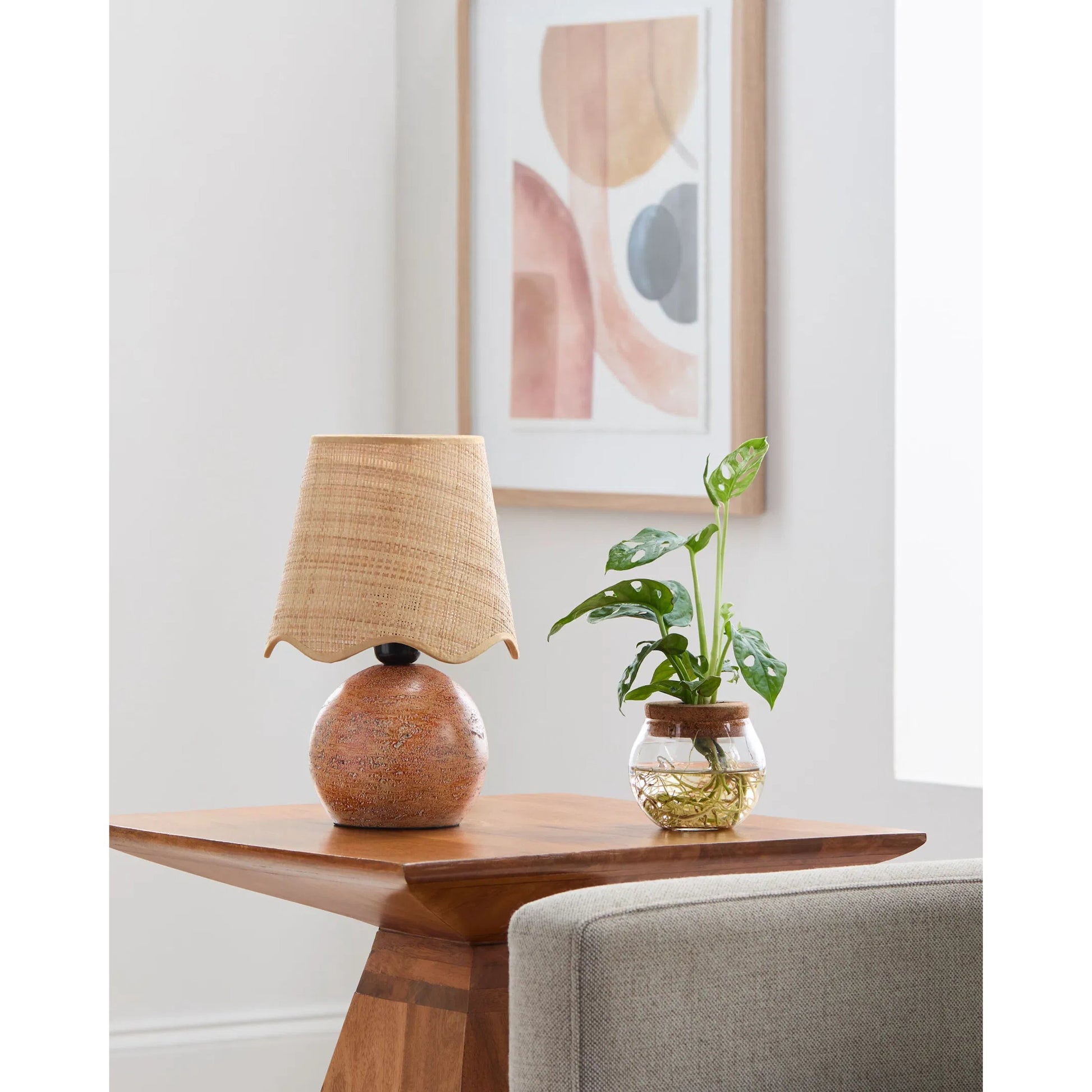 Lomba Accent Table Lamp 556548 by Livabliss in painted. Made from resin, linen, plastic in a rustic style.