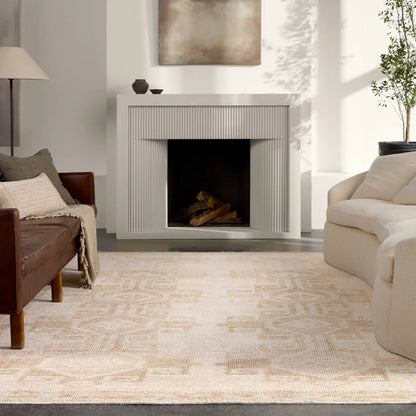 Lumal LML01 Rug by Jaipur Living in tan, cream. Made from 100% polyester in a unique style.