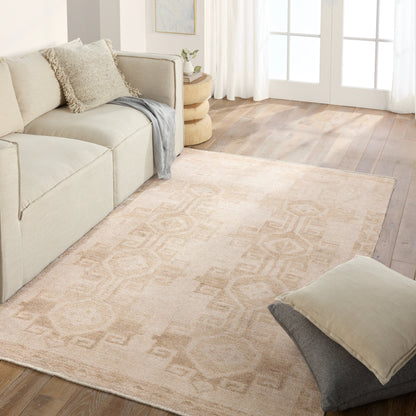 Lumal LML01 Rug by Jaipur Living in tan, cream. Made from 100% polyester in a unique style.