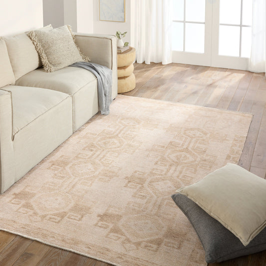 Lumal LML01 Rug by Jaipur Living in tan, cream. Made from 100% polyester in a unique style.