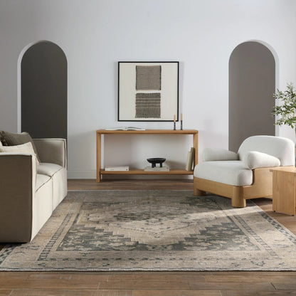 Lumal LML02 Rug by Jaipur Living in navy, light green. Made from 100% polyester in a unique style.