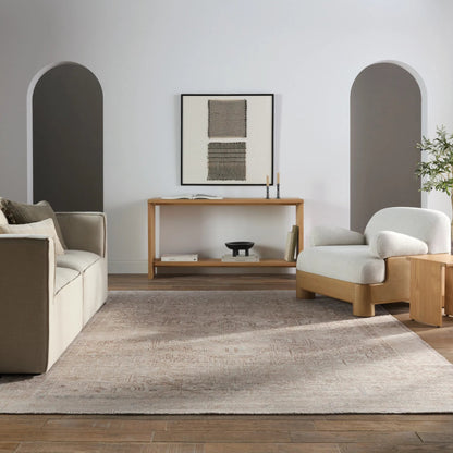 Lumal Tymabe Rug by Vibe by Jaipur Living in tan, cream. Made from 100% polyester in a unique style.