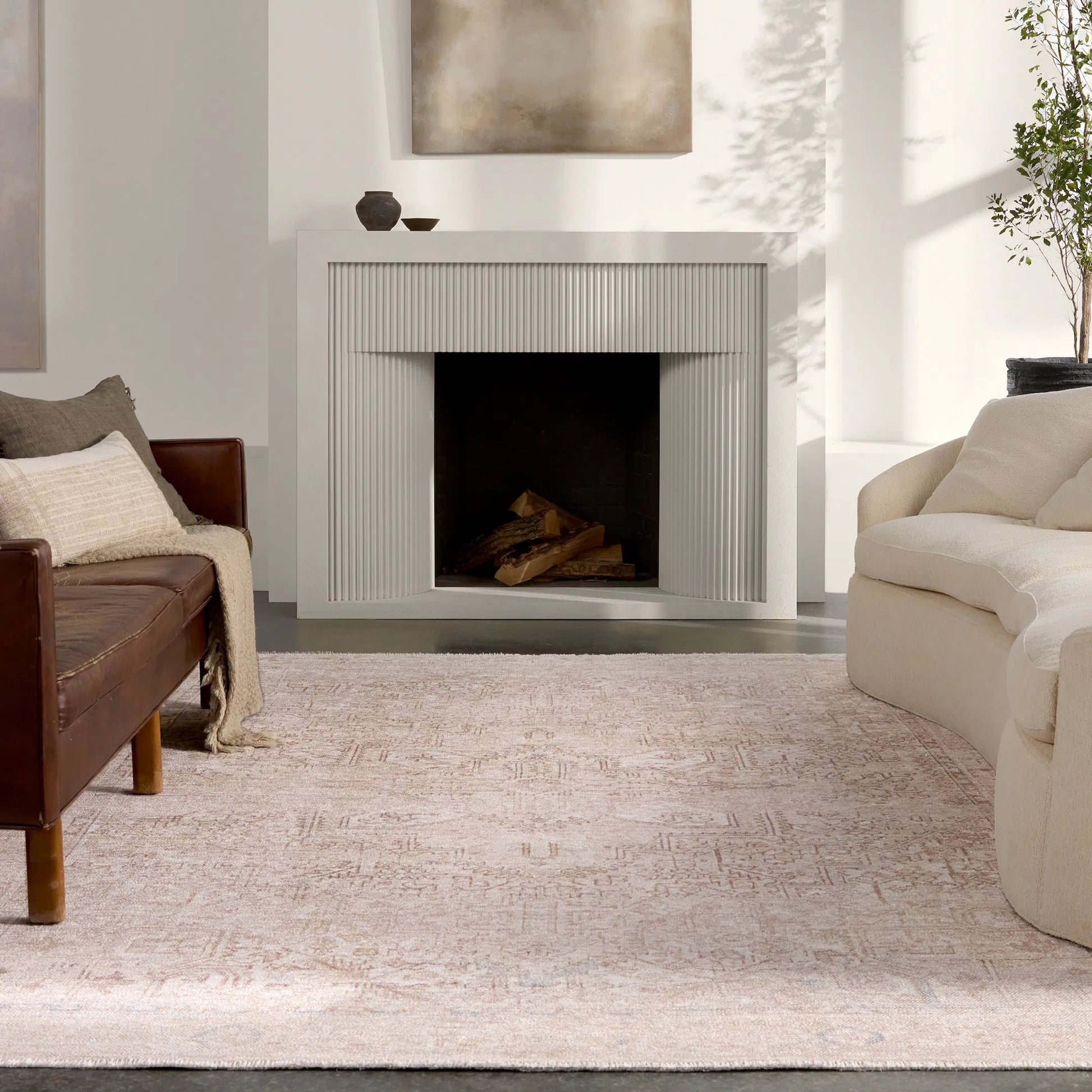 Lumal Tymabe Rug by Vibe by Jaipur Living in tan, cream. Made from 100% polyester in a unique style.