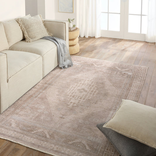 Lumal LML04 Rug by Jaipur Living in mauve, light blue. Made from 100% polyester in a unique style.