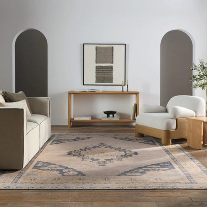 Lumal Debolo Rug by Vibe by Jaipur Living in tan, blue. Made from 100% polyester in a unique style.