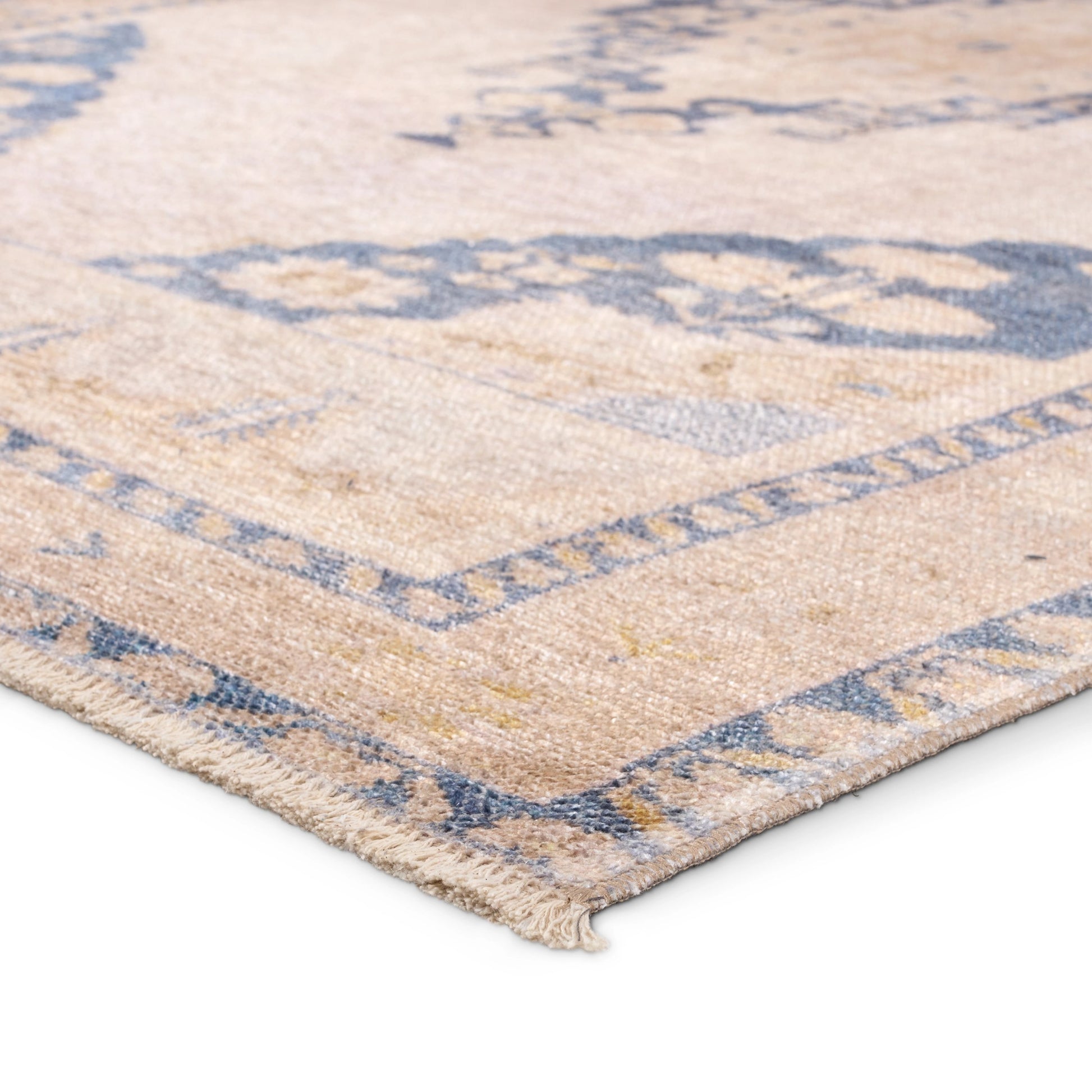 Lumal Debolo Rug by Vibe by Jaipur Living in tan, blue. Made from 100% polyester in a unique style.