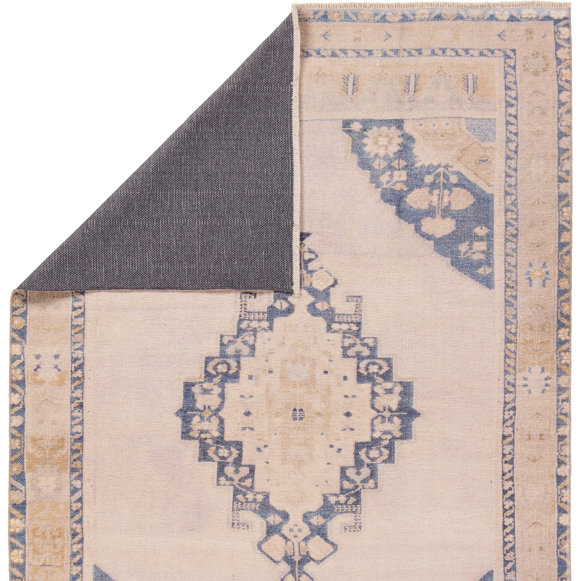 Lumal Debolo Rug by Vibe by Jaipur Living in tan, blue. Made from 100% polyester in a unique style.