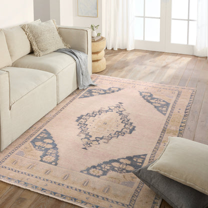 Lumal Debolo Rug by Vibe by Jaipur Living in tan, blue. Made from 100% polyester in a unique style.
