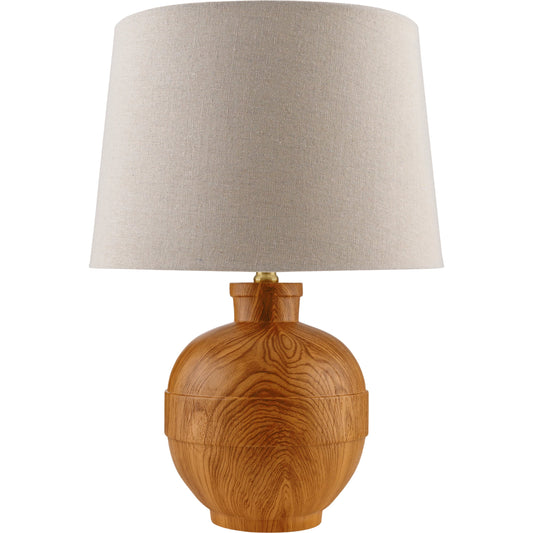 Lommi Accent Table Lamp - 5312841 by Livabliss in body: brown, shade (outside): wheat, shade (inside): white, finial: metallic - brass, harp: metallic - brass, cord: translucent and paintedelectroplated. Made from resin, lin