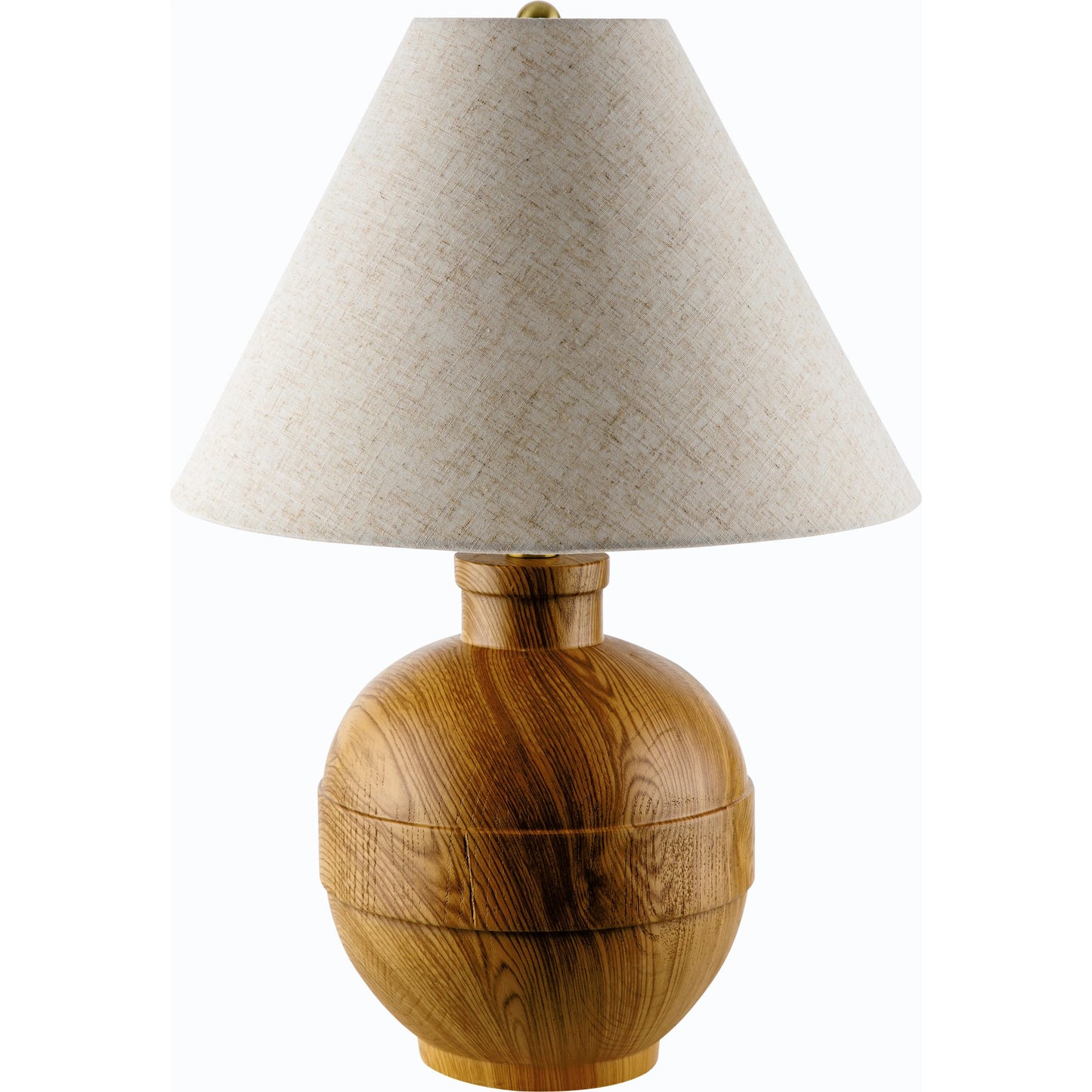 001 SI-2168094 | Primary Silo | Lommi Accent Table Lamp - 5312842 by Livabliss in body: brown, shade (outside): wheat, shade (inside): white, finial: metallic - brass, harp: metallic - brass, cord: translucent and paintedelectroplated. Made from resin, lin