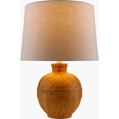 Lommi Accent Table Lamp - 5312841 by Livabliss in body: brown, shade (outside): wheat, shade (inside): white, finial: metallic - brass, harp: metallic - brass, cord: translucent and paintedelectroplated. Made from resin, 