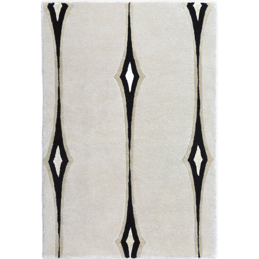 Luminous Rug - 1412 by Surya in ivory, black. Made from 100% new zealand wool in a unique style.