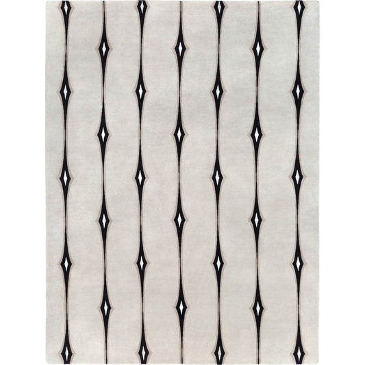Luminous Rug - 1412 by Surya in ivory, black. Made from 100% new zealand wool in a unique style.
